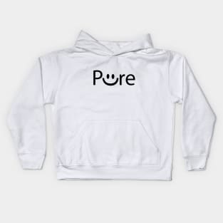 Pure smile artistic typography design Kids Hoodie